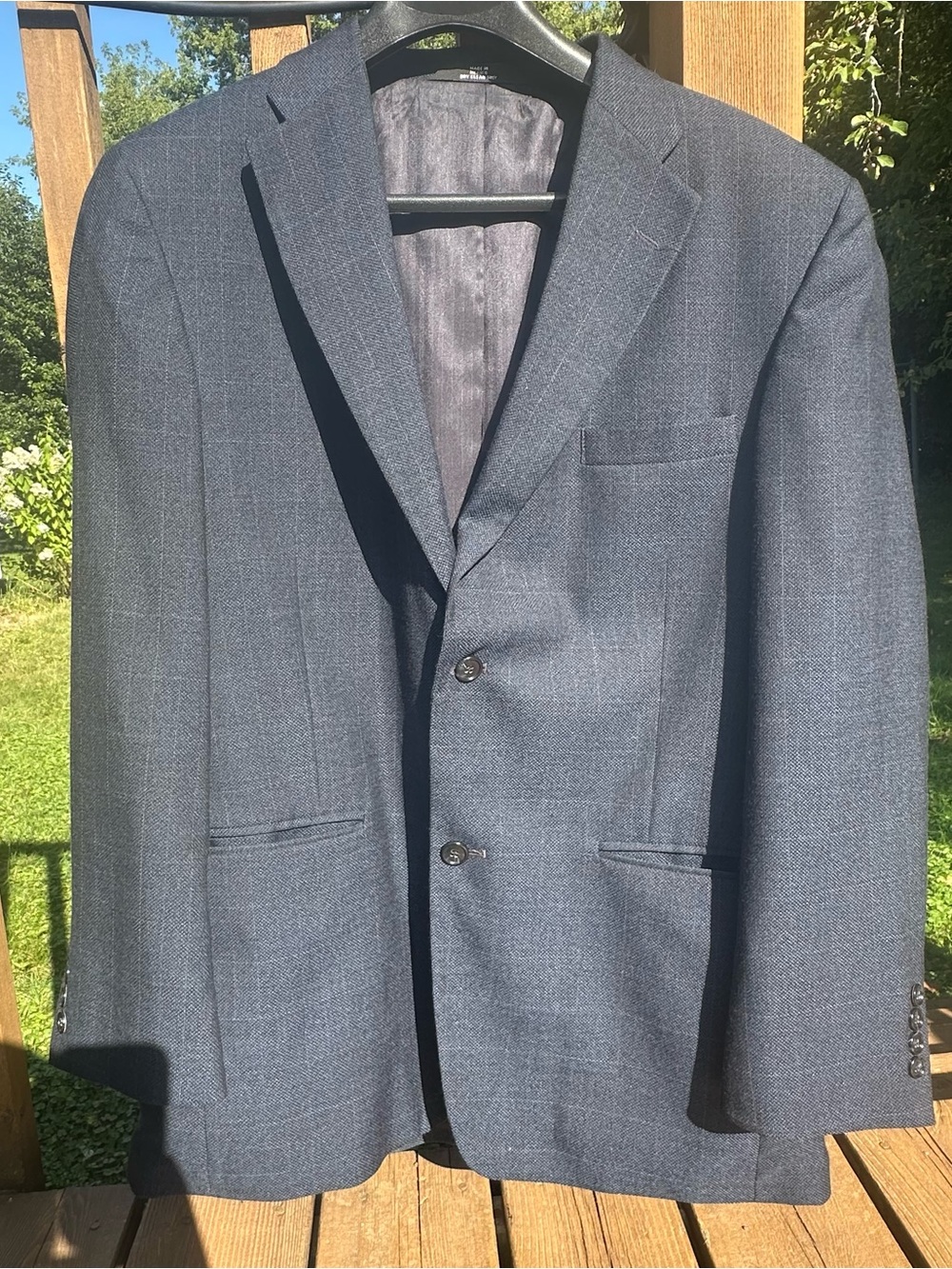 Men's Navy Blue Two-Button Blazer Sport Coat 42 R